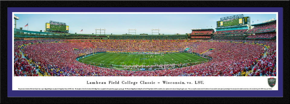 Lambeau Field College Classic - Wisconsin Badgers vs. LSU Tigers Panoramic Picture by Blakeway Panoramas