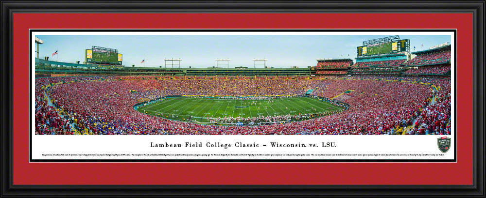 Lambeau Field College Classic - Wisconsin Badgers vs. LSU Tigers Panoramic Picture by Blakeway Panoramas