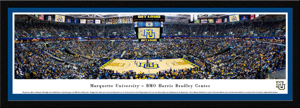 Marquette Golden Eagles Basketball Panoramic Picture - BMO Harris Bradley Center by Blakeway Panoramas