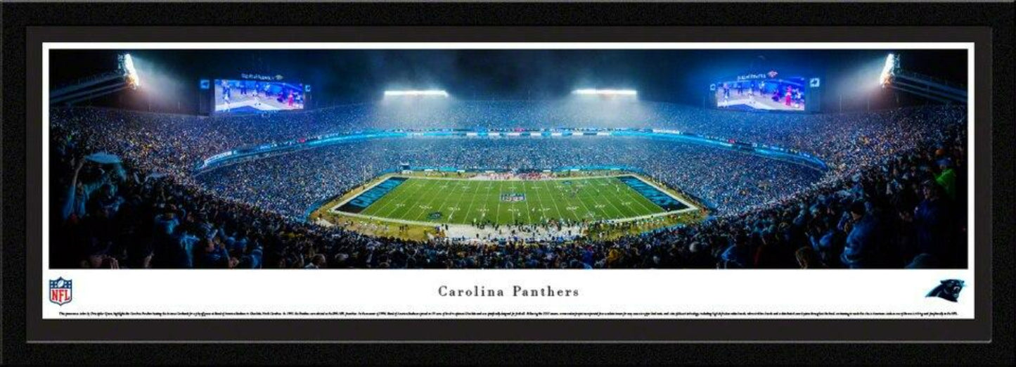 Carolina Panthers Night Game Bank of America Stadium Panoramic Picture by Blakeway Panoramas