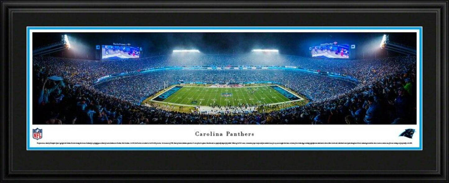 Carolina Panthers Night Game Bank of America Stadium Panoramic Picture by Blakeway Panoramas