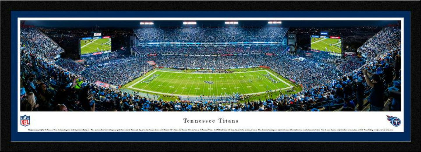 Tennessee Titans Night Game Panoramic Picture - Nissan Stadium by Blakeway Panoramas