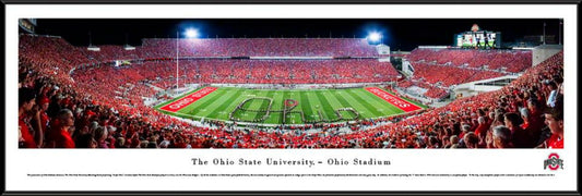 Ohio State Buckeyes Football Panorama - Marching Band Script - Ohio Stadium by Blakeway Panoramas