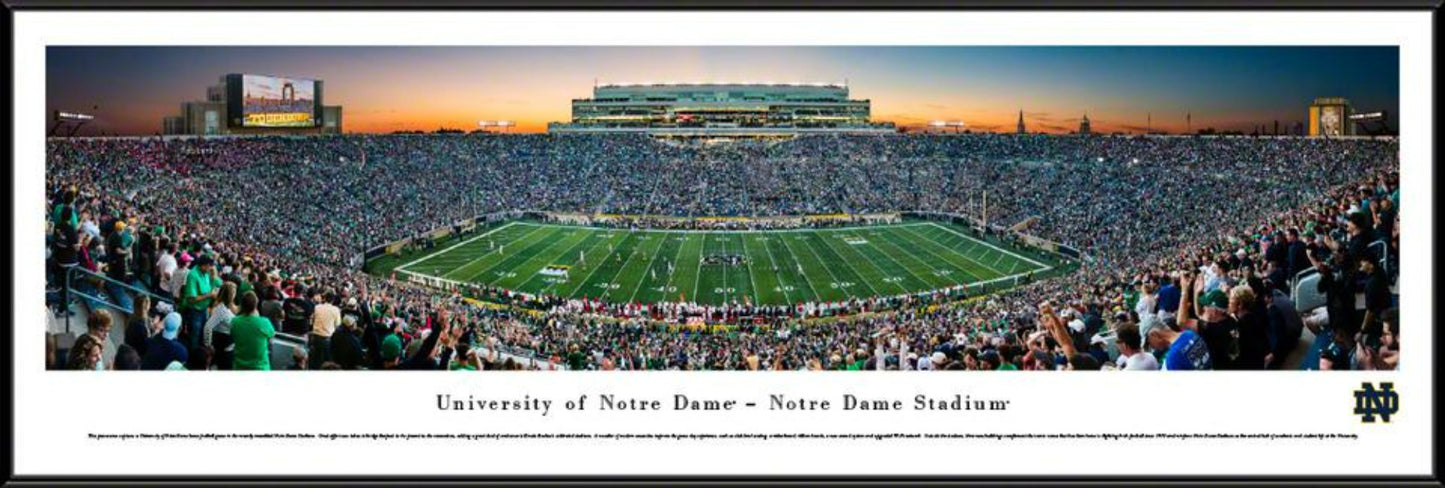 Notre Dame Fighting Irish Football Panoramic Picture - Twilight by Blakeway Panoramas