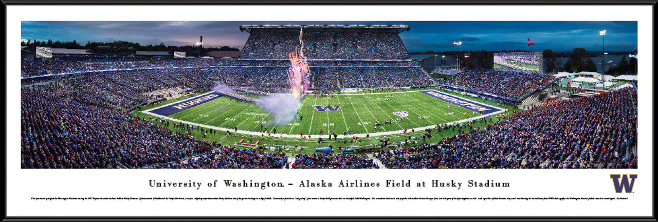 Washington Huskies Football Sideline View Panoramic Picture - Husky Stadium by Blakeway Panoramas