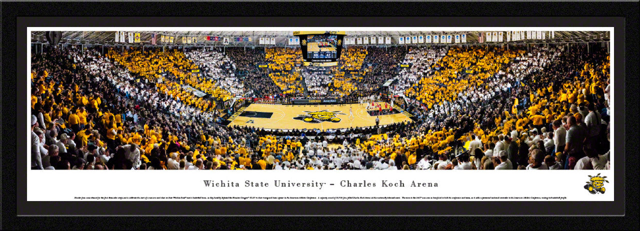 Wichita State Shockers Basketball Panoramic Picture - Charles Koch Arena by Blakeway Panoramas