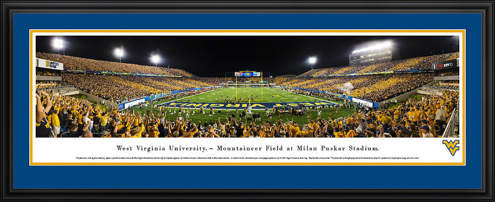 West Virginia Mountaineers Football Panoramic Picture - Mountaineer Field at Milan Puskar Stadium by Blakeway Panoramas
