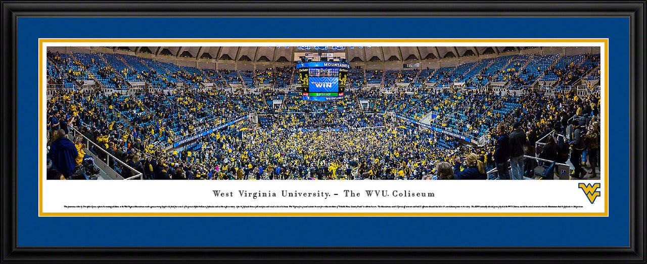 West Virginia University Mountaineers Basketball Panoramic Picture by Blakeway Panoramas