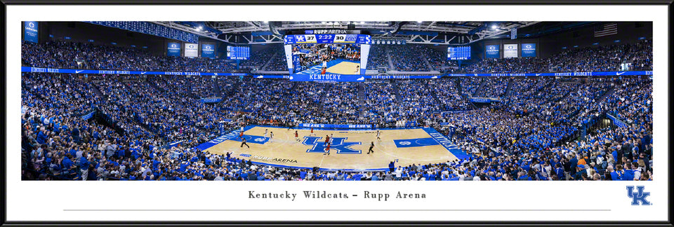 Kentucky Wildcats Basketball Panoramic Poster - Rupp Arena Fan Cave Decor by Blakeway Panoramas