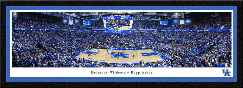 Kentucky Wildcats Basketball Panoramic Poster - Rupp Arena Fan Cave Decor by Blakeway Panoramas