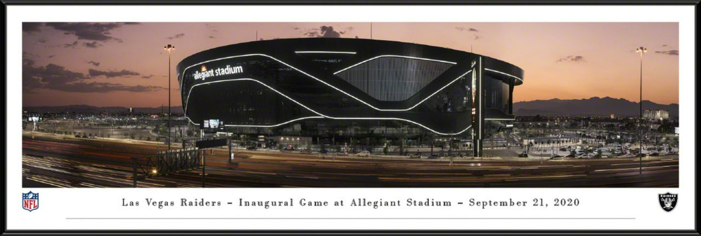 Las Vegas Raiders Allegiant Stadium Twilight Panoramic Picture by Blakeway Panoramas