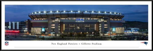 New England Patriots Gillette Stadium at Twilight Panoramic Picture by  Blakeway Panoramas