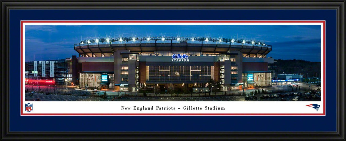 New England Patriots Gillette Stadium at Twilight Panoramic Picture by  Blakeway Panoramas