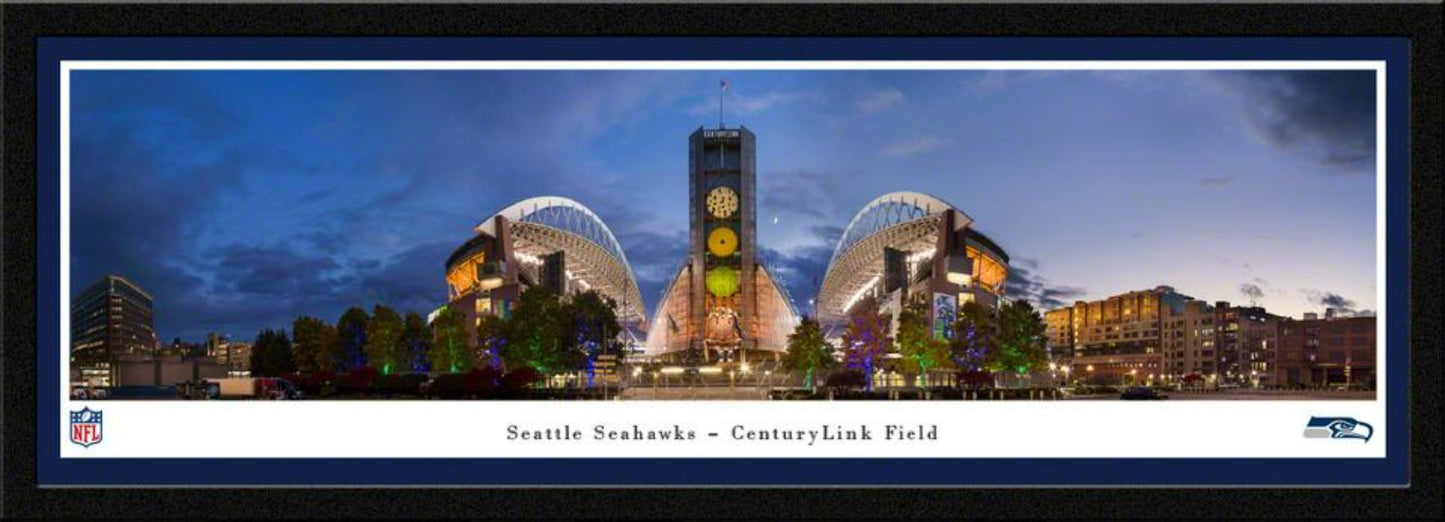 Seattle Seahawks Panoramic Fan Cave Decor - CenturyLink Field NFL Poster by Blakeway Panoramas