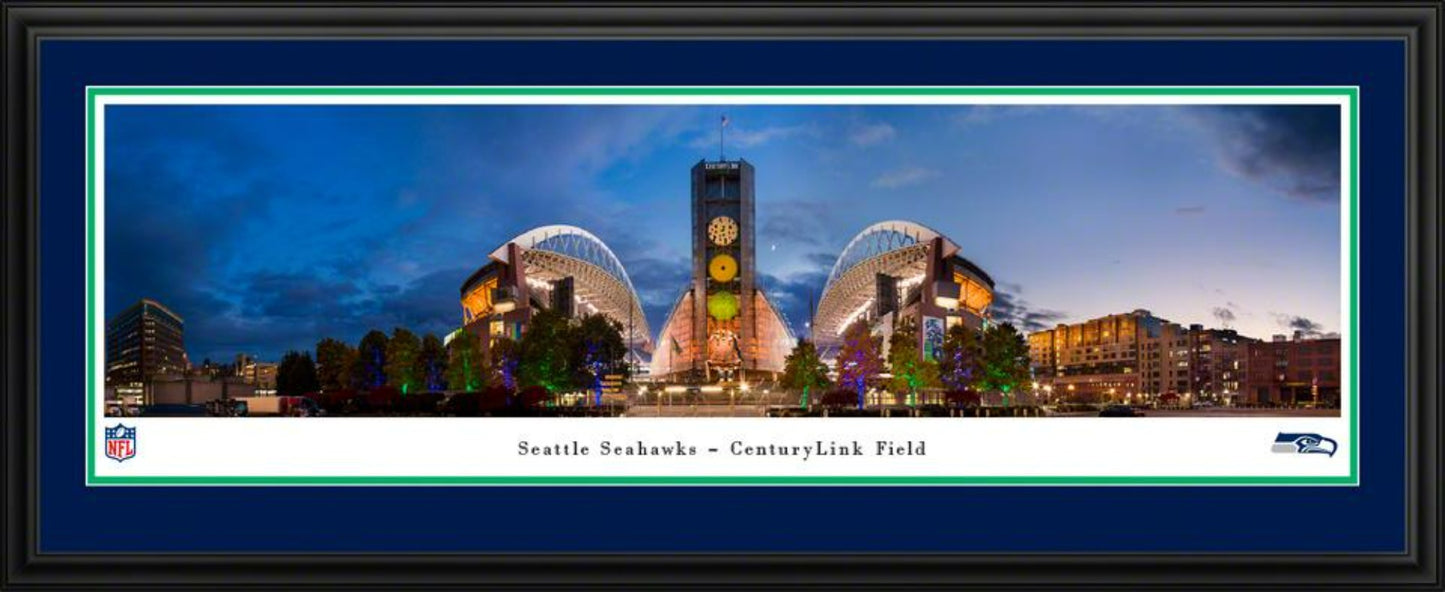 Seattle Seahawks Panoramic Fan Cave Decor - CenturyLink Field NFL Poster by Blakeway Panoramas