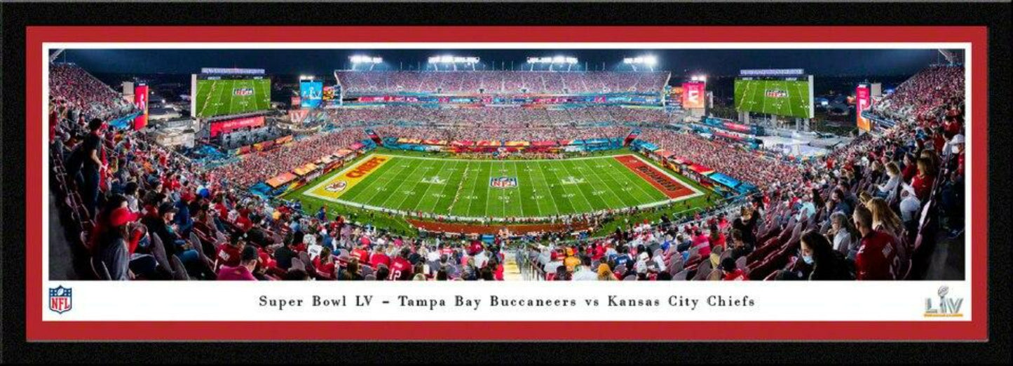 2021 Super Bowl LV Kickoff Panoramic Picture - Kansas City Chiefs vs. Tampa Bay Buccaneers