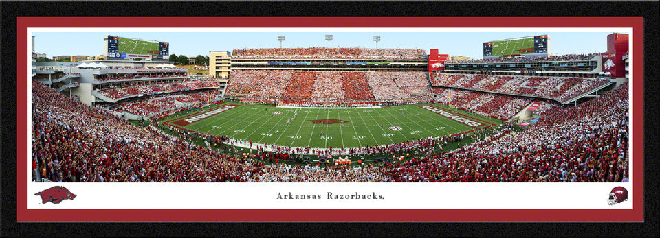 Arkansas Razorbacks Football Panoramic Poster - Donald W. Reynolds Razorback Stadium by Blakeway Panoramas