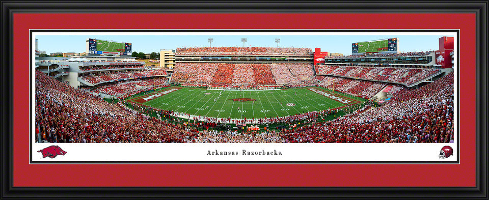 Arkansas Razorbacks Football Panoramic Poster - Donald W. Reynolds Razorback Stadium by Blakeway Panoramas