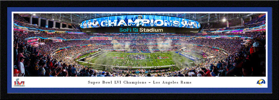 2022 Super Bowl LVI Champions Panoramic Picture - Los Angeles Rams by Blakeway Panoramas