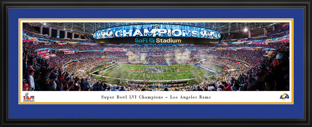 2022 Super Bowl LVI Champions Panoramic Picture - Los Angeles Rams by Blakeway Panoramas