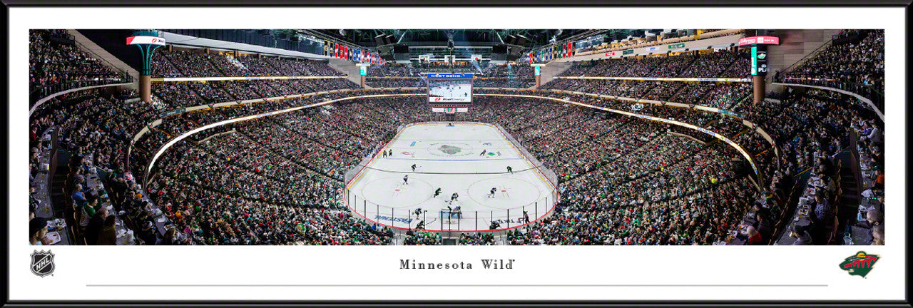 Minnesota Wild Panoramic Picture - Xcel Energy Center NHL Fan Cave Decor by Blakeway Panoramas