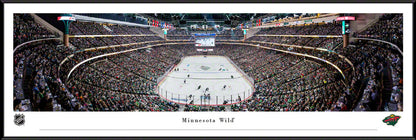 Minnesota Wild Panoramic Picture - Xcel Energy Center NHL Fan Cave Decor by Blakeway Panoramas