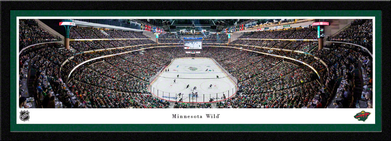 Minnesota Wild Panoramic Picture - Xcel Energy Center NHL Fan Cave Decor by Blakeway Panoramas