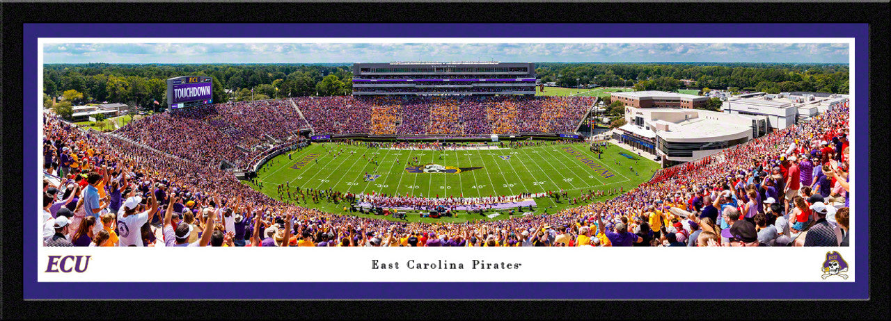 East Carolina Pirates Football Panoramic Picture - Dowdy-Ficklen Stadium Fan Cave Decor by Blakeway Panoramas