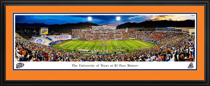 UTEP Miners Football Panoramic Picture - Sun Bowl Fan Cave Decor by Blakeway Panoramas