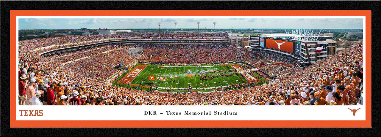Texas Longhorns Football Panoramic Picture - DKR Texas Memorial Stadium Fan Cave Decor by Blakeway Panoramas