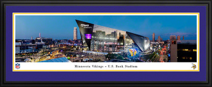 Minnesota Vikings Panoramic Picture - U.S. Bank Stadium NFL Fan Cave Decor by Blakeway Panoramas