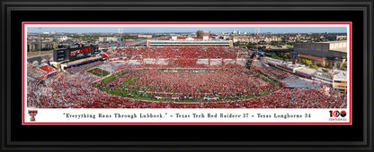 Texas Tech Red Raiders Field Storming Panoramic Picture - Jones AT&T Stadium Fan Cave Decor by Blakeway Panoramas