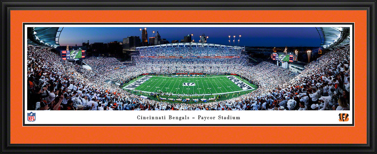 Cincinnati Bengals 50 Yd Panoramic Picture - Paycor Stadium NFL Fan Cave Decor by Blakeway Panoramas