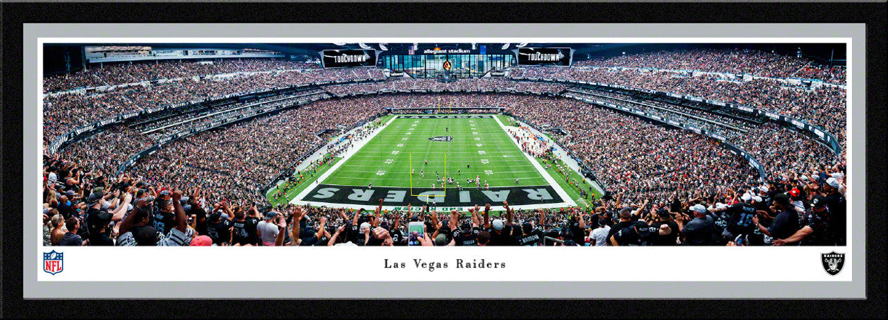 Las Vegas Raiders End Zone Panoramic Picture - Allegiant Stadium Fan Cave Decor by Blakeway Panoramas