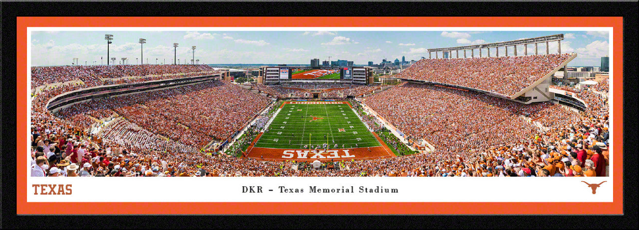 Texas Longhorns Football Fan Cave Decor - DKR Texas Memorial Stadium Panorama by Blakeway Panoramas