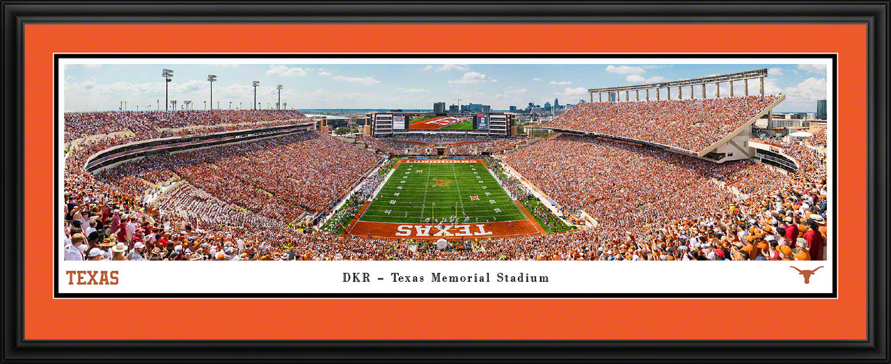 Texas Longhorns Football Fan Cave Decor - DKR Texas Memorial Stadium Panorama by Blakeway Panoramas