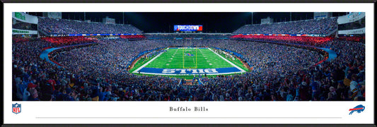 Buffalo Bills Highmark Stadium Night Game Fan Cave Decor - Panoramic Picture by Blakeway Panoramas