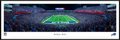 Buffalo Bills Highmark Stadium Night Game Fan Cave Decor - Panoramic Picture by Blakeway Panoramas