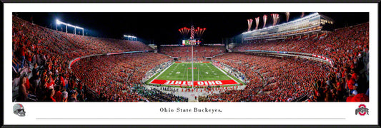 Ohio State Buckeyes Football End Zone Fan Cave Decor - Ohio Stadium Panoramic Picture by Blakeway Panoramas