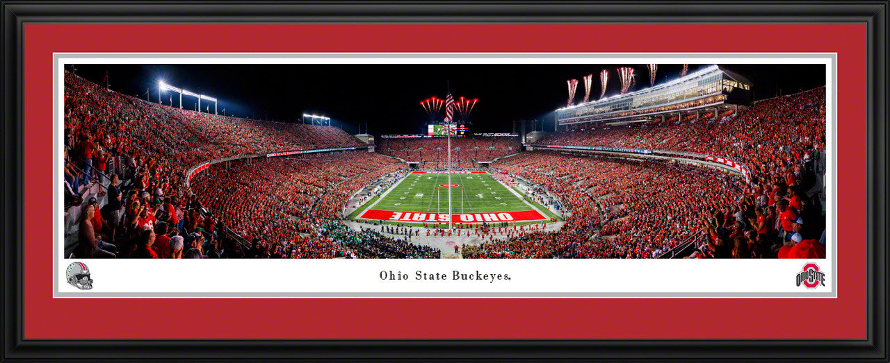 Ohio State Buckeyes Football End Zone Fan Cave Decor - Ohio Stadium Panoramic Picture by Blakeway Panoramas