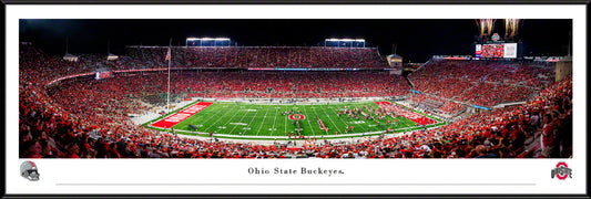 Ohio State Buckeyes Victory Celebration Fan Cave Decor - Ohio Stadium Panoramic Picture by Blakeway Panoramas