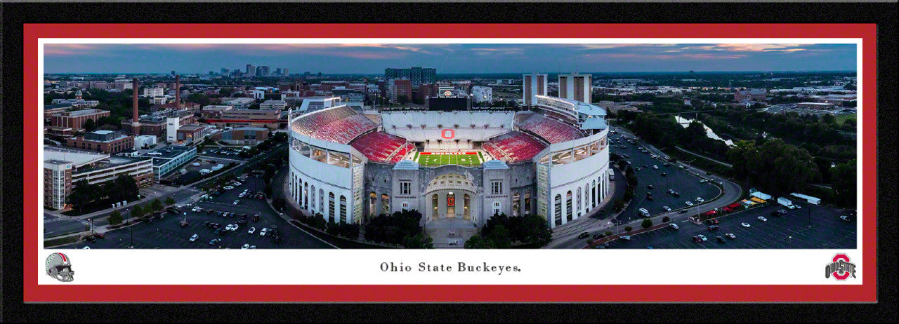 Ohio Stadium Fan Cave Decor - Ohio State Buckeyes Football Panoramic Picture Blakeway Panoramas