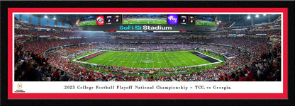 2023 College Football Playoff National Championship Kickoff Panoramic Picture - TCU vs. Georgia