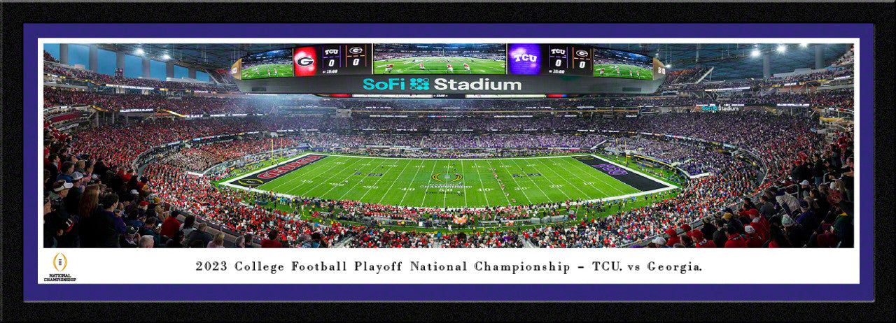 2023 College Football Playoff National Championship Kickoff Panoramic Picture - TCU vs. Georgia
