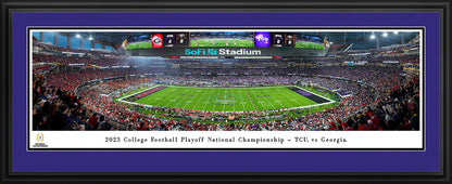 2023 College Football Playoff National Championship Kickoff Panoramic Picture - TCU vs. Georgia