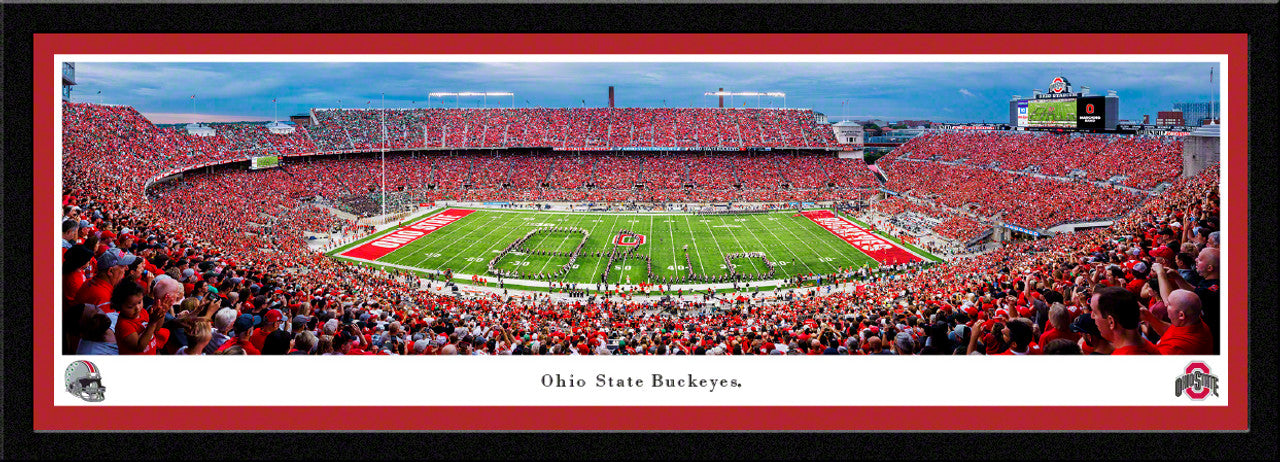Ohio State Buckeyes Football Fan Cave Decor - Ohio Stadium Panoramic Picture by Blakeway Panoramas
