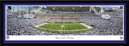 Minnesota Vikings U.S. bank Stadium Winter White Out Game Panoramic Picture - NFL Fan Cave Decor