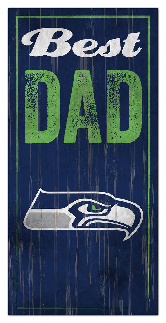 Seattle Seahawks Best Dad Sign by Fan Creations