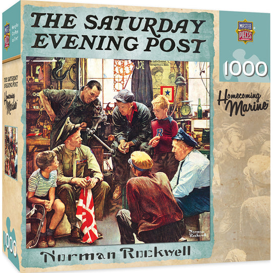 Saturday Evening Post - Homecoming Marine 1000 Piece Jigsaw Puzzle by Masterpieces