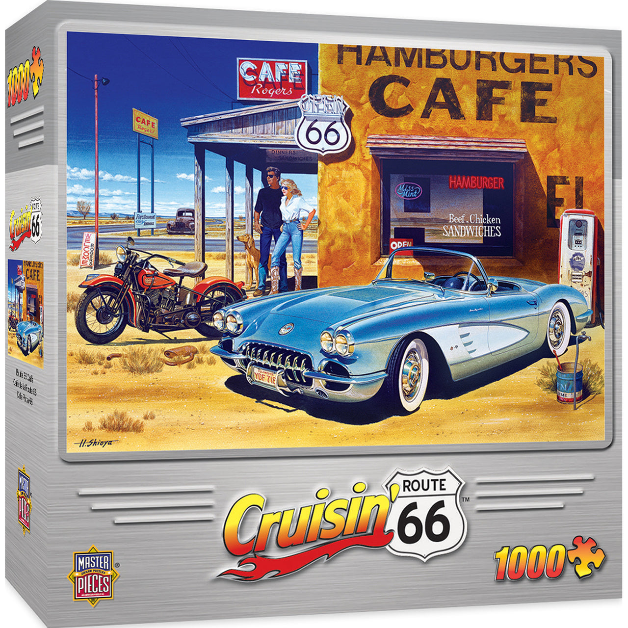 Cruisin' Route 66 - Route 66 Café 1000 Piece Jigsaw Puzzle by Masterpieces